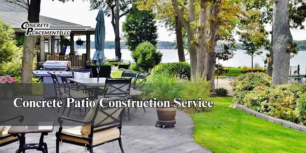 Concrete patio project by Concrete Placement, LLC