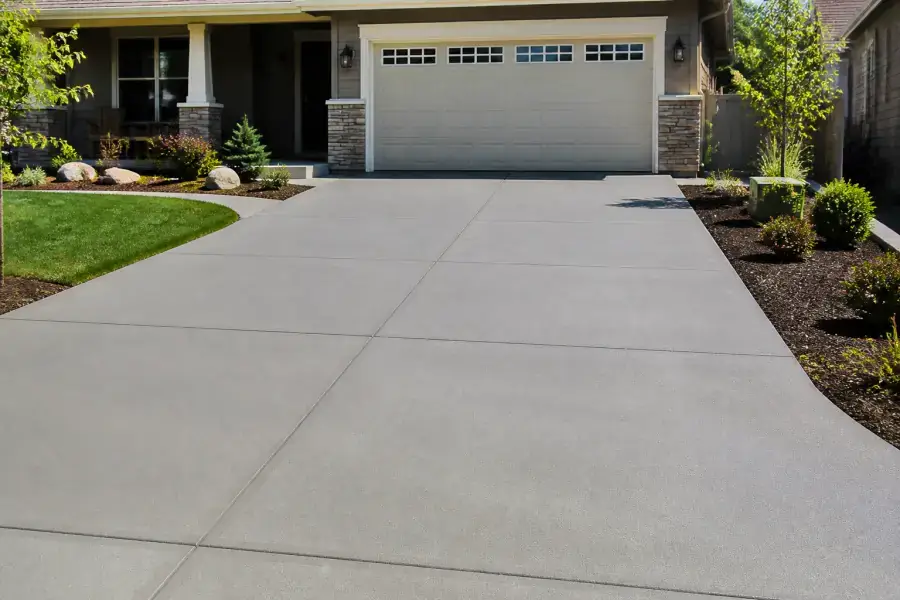 Concrete driveway installation