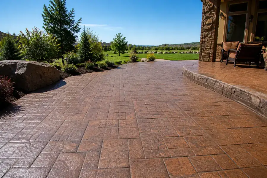 Stamped decorative concrete